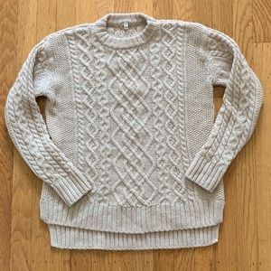 Muji Cream Wool blend sweater SZ S